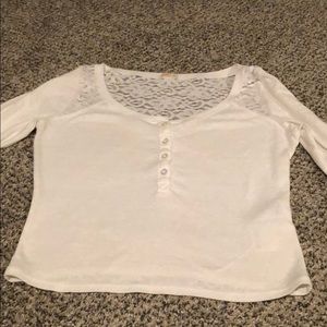 White Hollister long sleeve shirt.